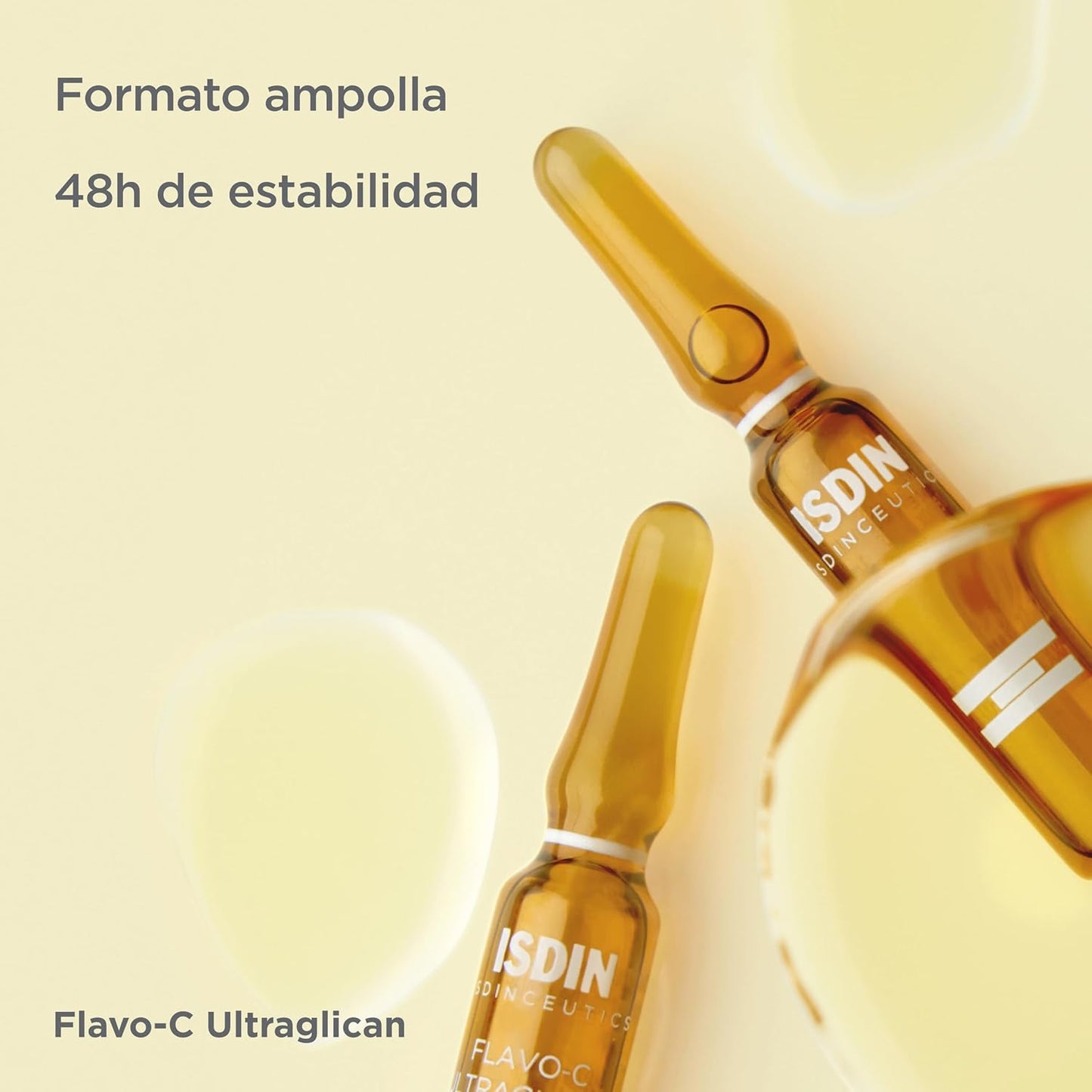 ISDIN Isdinceutics Flavo-C Ultraglican, Sérum Facial Antioxidante Con Vitamina C Que Protege E Ilumina La Piel