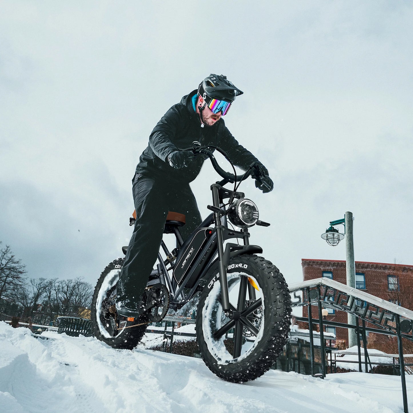 Electric Bike 20" X 4.0 Electric Bike for Adults with 750W Brushless Motor, Long-Lasting 48V 14Ah Removable Battery, 7-Speed Transmission , 20 Inch Fat Tires,Integrated Wheels