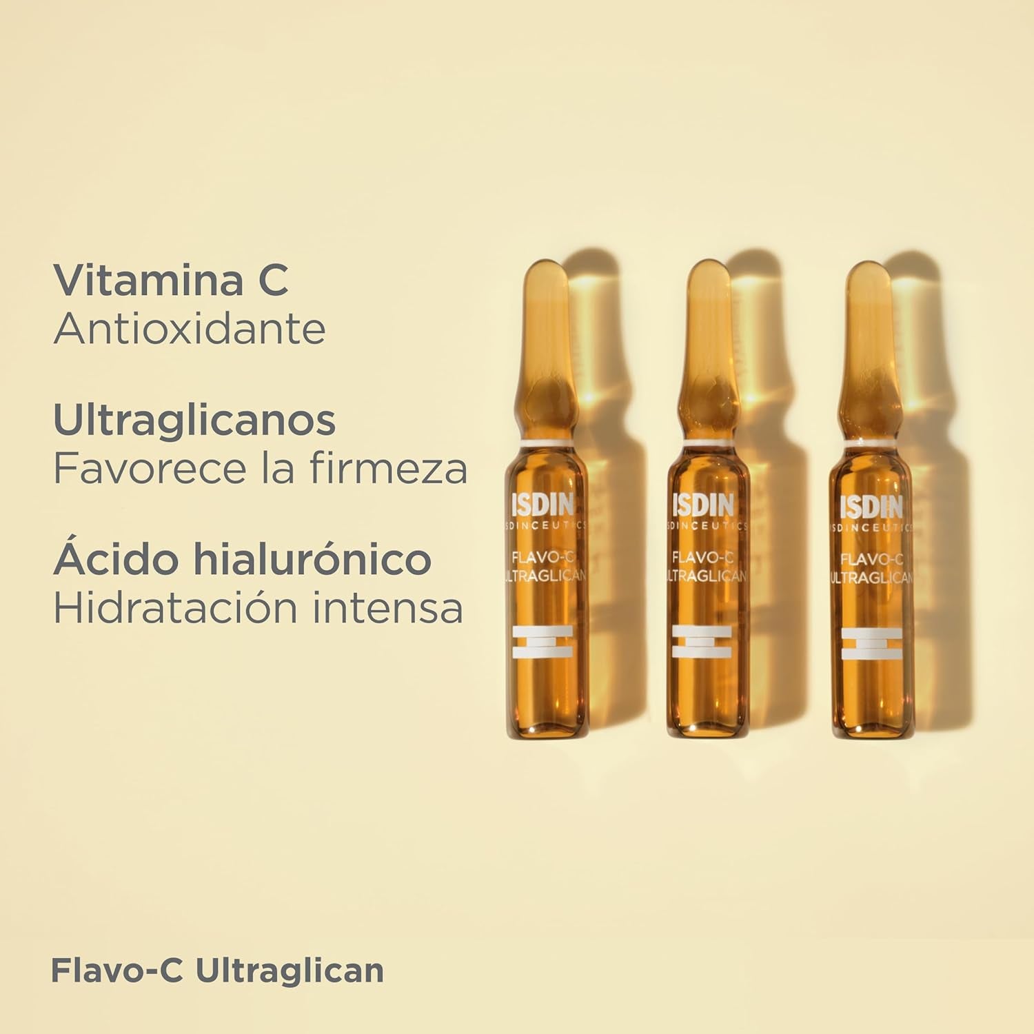 ISDIN Isdinceutics Flavo-C Ultraglican, Sérum Facial Antioxidante Con Vitamina C Que Protege E Ilumina La Piel