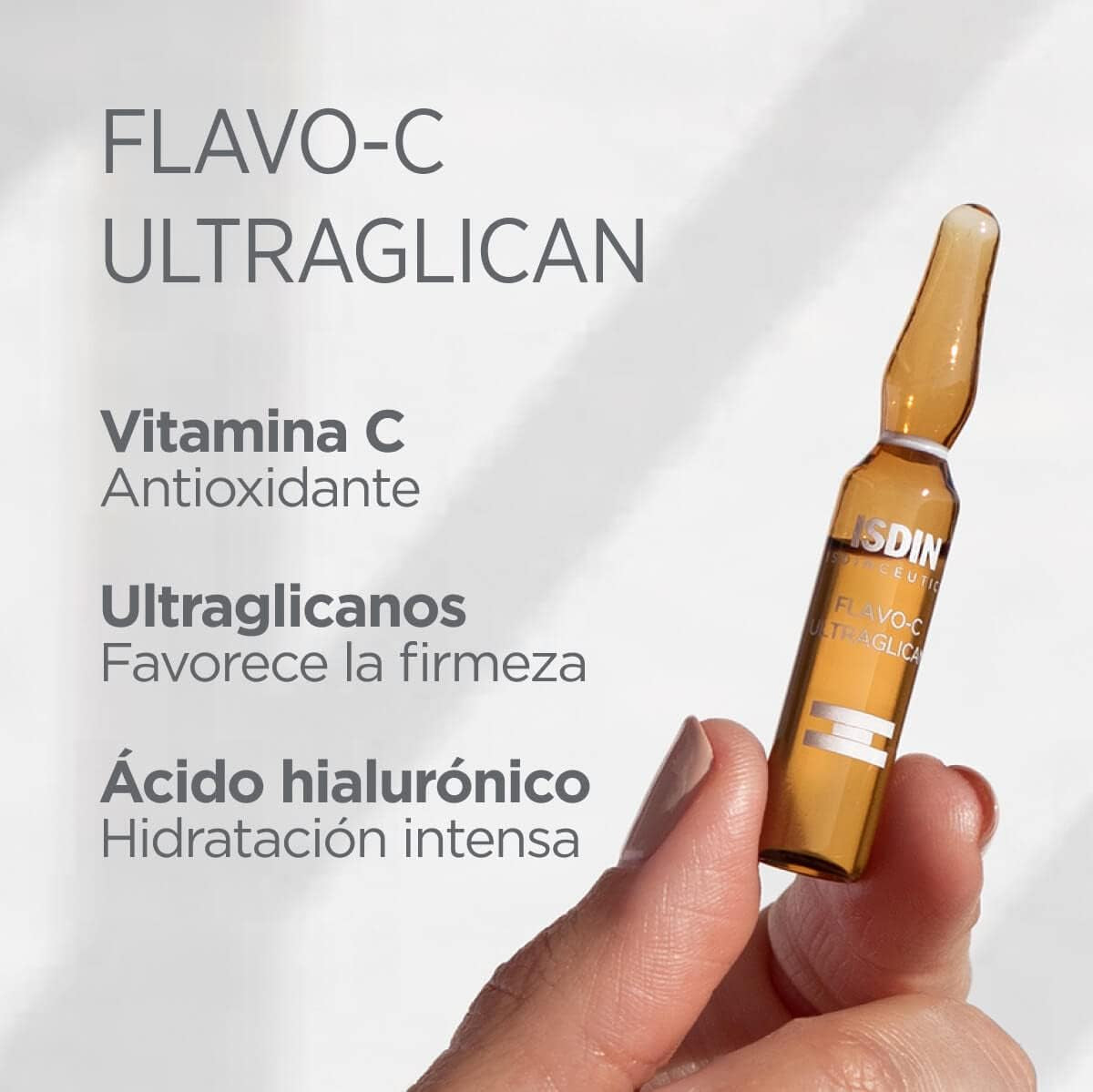 ISDIN Isdinceutics Flavo-C Ultraglican, Sérum Facial Antioxidante Con Vitamina C Que Protege E Ilumina La Piel