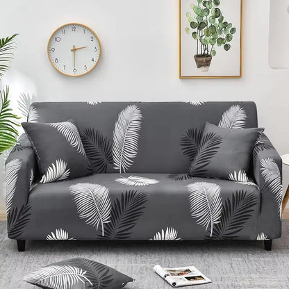 Flower Printed Elastic Sofa Cover - Antidirt Spandex Furniture Protector for Bedroom, Office, and Living Room Decor
