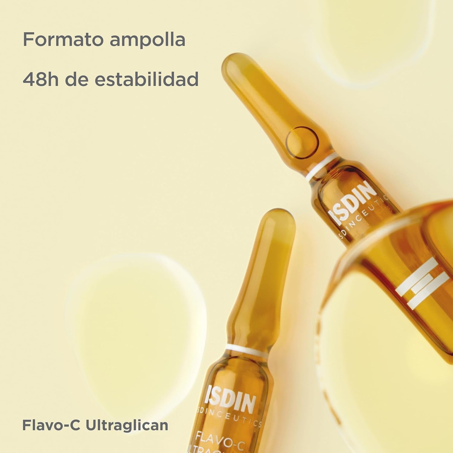 ISDIN Isdinceutics Flavo-C Ultraglican, Sérum Facial Antioxidante Con Vitamina C Que Protege E Ilumina La Piel