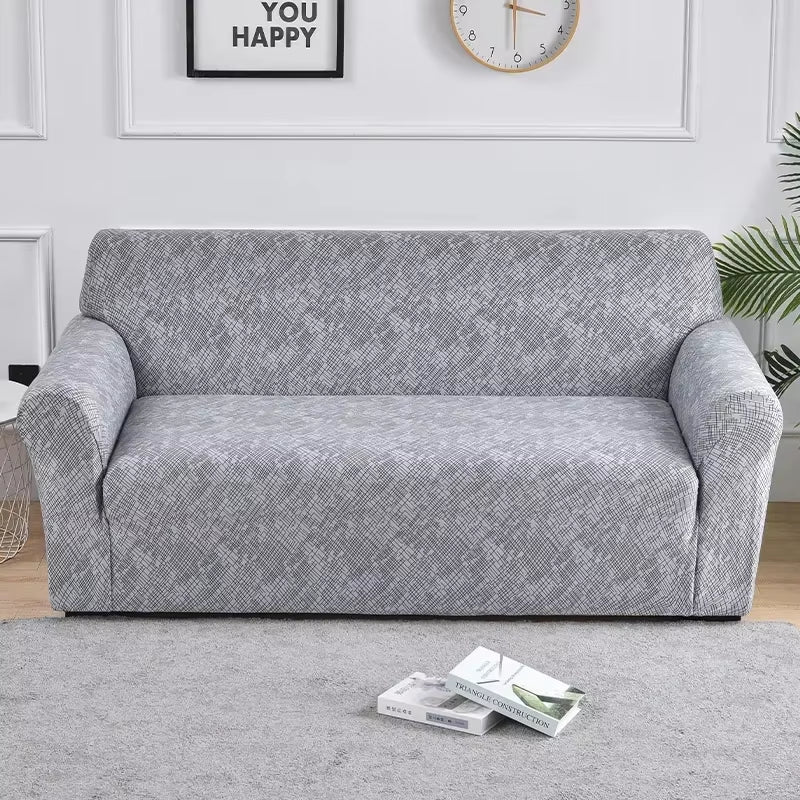 Flower Printed Elastic Sofa Cover - Antidirt Spandex Furniture Protector for Bedroom, Office, and Living Room Decor