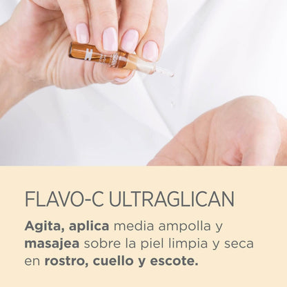ISDIN Isdinceutics Flavo-C Ultraglican, Sérum Facial Antioxidante Con Vitamina C Que Protege E Ilumina La Piel