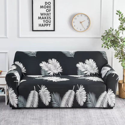 Flower Printed Elastic Sofa Cover - Antidirt Spandex Furniture Protector for Bedroom, Office, and Living Room Decor