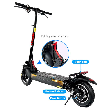 European US Warehouse Foldable 2 Wheel Portable Mobility Electric Scooter 800W for Adult