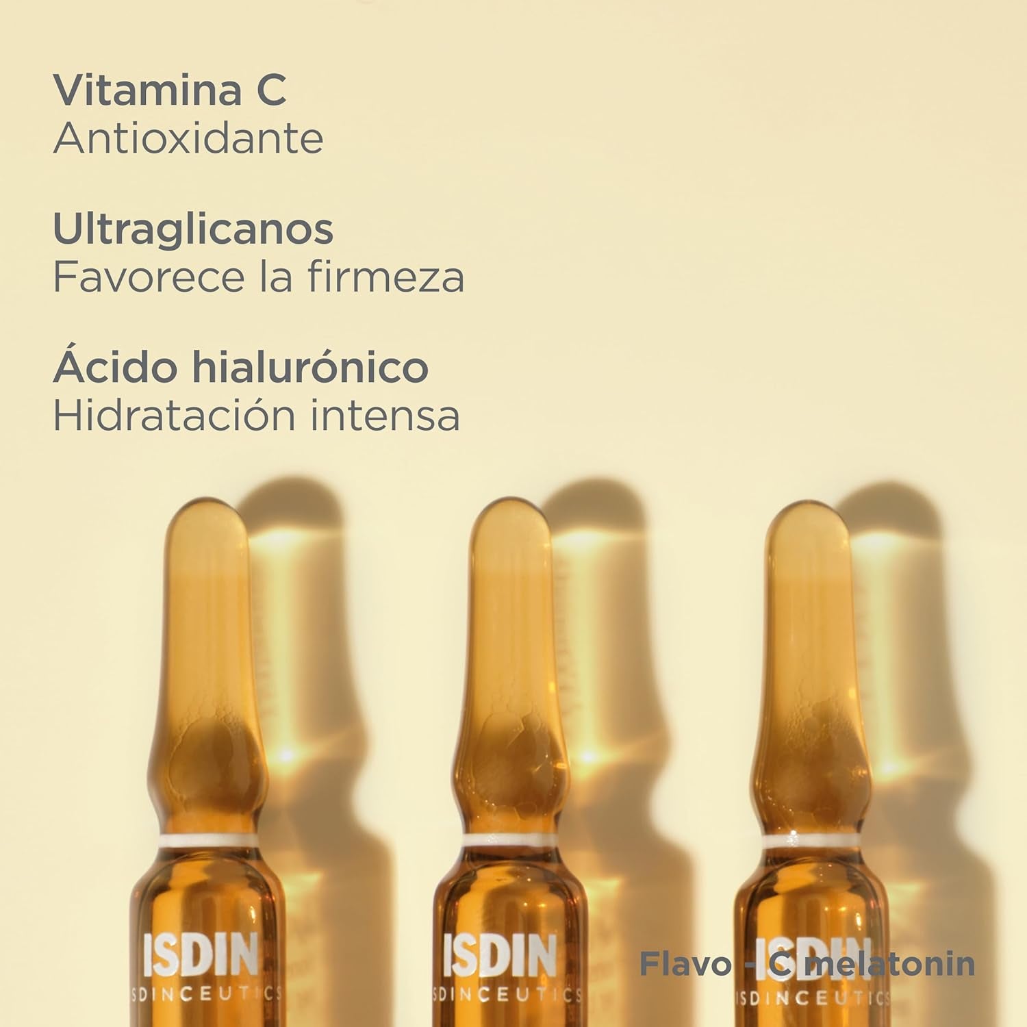 ISDIN Isdinceutics Flavo-C Ultraglican, Sérum Facial Antioxidante Con Vitamina C Que Protege E Ilumina La Piel